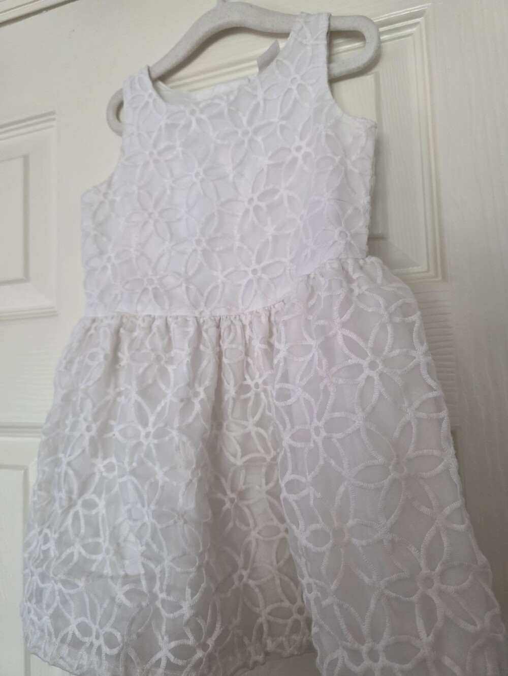 Bonnie Jean Girls Toddler 2T White Special Occasion all over floral lace W